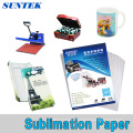 Papier de transfert de sublimation de petit pain de A3 A4 pour le tissu de polyester